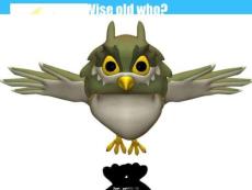 卡通动漫猫头鹰背景优秀PPT