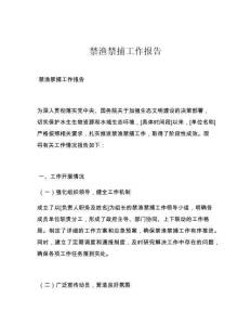 禁渔禁捕工作报告