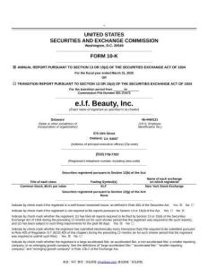 【SEC-2025行业研究报告】Form 10-K e.l.f. Beauty Inc.