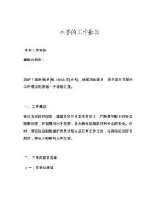 水手的工作报告