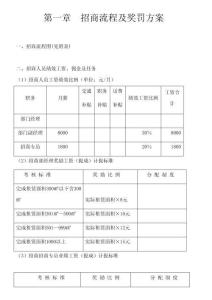 招商流程及奖罚方案