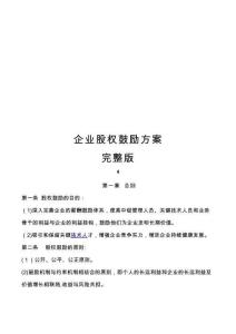 2025年公司股权激励方案