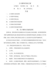 2025年公司整体考核方案