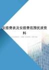 安措费表及安措费范围优质资料