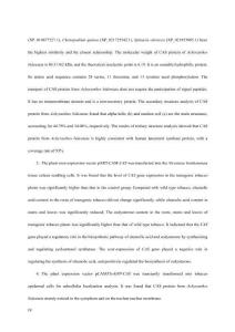 怀牛膝CAS基因的克隆及其在烟草中的遗传转化研究