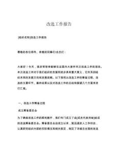 改选工作报告