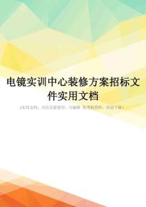 电镜实训中心装修方案招标文件实用文档