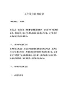 工作报告敢想敢做