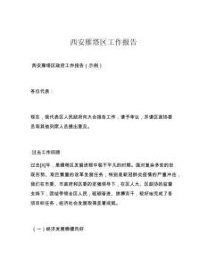 西安雁塔区工作报告