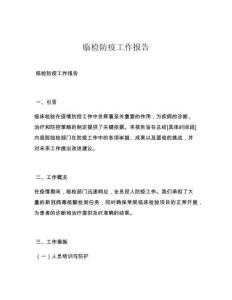 临检防疫工作报告