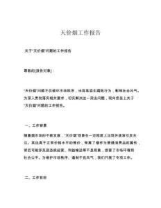 天价烟工作报告
