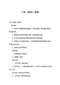 小班《篮球》教案