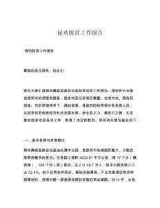 禄劝脱贫工作报告