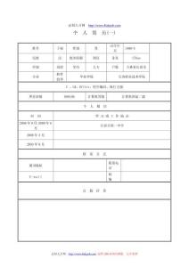 2011年優秀個人簡歷模板集合27533