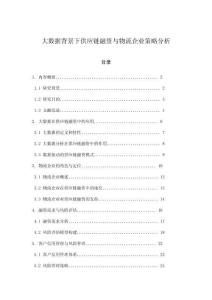 大數據背景下供應鏈融資與物流企業策略分析