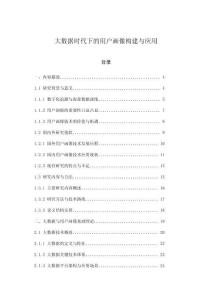 大数据时代下的用户画像构建与应用