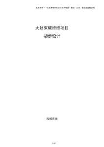 大丝束碳纤维项目初步设计（参考模板）
