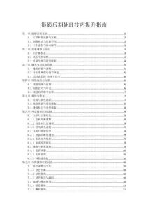 摄影后期处理技巧提升指南