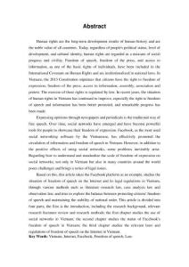 越南互联网言论自由状况及其法律规制--以Facebook平台为例