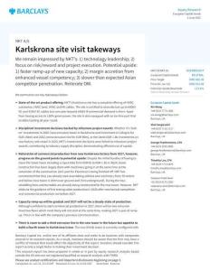 【巴克莱-2025研究报告】NKT A S（NKT）：卡尔斯克鲁纳工厂参观要点