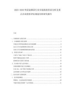 2025-2030坐浴盆淋浴行业市场现状供需分析及重点企业投资评估规划分析研究报告