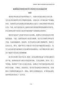 废渣综合利用项目的可行性研究与生态效益分析