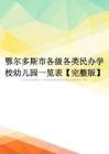 鄂尔多斯市各级各类民办学校幼儿园一览表【完整版】
