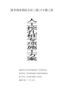 2025年人工挖孔桩基础施工方案