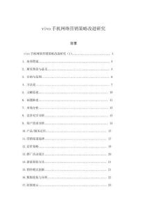 vivo手机网络营销策略改进研究
