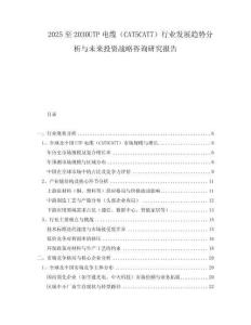 2025至2030UTP电缆（CAT5CAT7）行业发展趋势分析与未来投资战略咨询研究报告