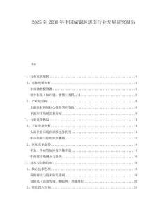 2025至2030年中国成窗运送车行业发展研究报告
