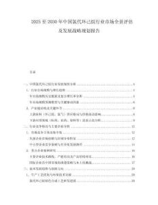 2025至2030年中国氯代环己烷行业市场全景评估及发展战略规划报告