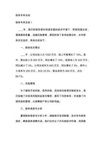 财务年终总结