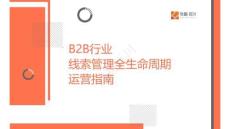 B2B行业线索管理全生命周期运营指南
