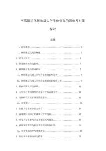 网络圈层化现象对大学生价值观的影响及对策探讨