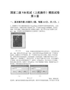 國(guó)家二級(jí)VB機(jī)試（上機(jī)操作）模擬試卷9