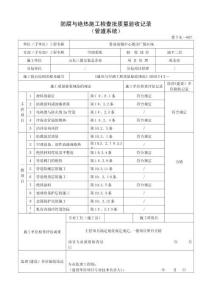 魯防腐與絕熱施工檢驗批質量驗收記錄表管道系統