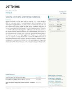 【Jefferies-2025研報】雷諾（RNO）：尋求新品牌與士氣挑戰