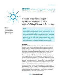 Agilent安捷倫Technologies Genome-wide Monitoring of CpG Island Methylation With Agilent說明書
