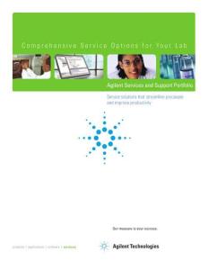 Agilent安捷倫Services Portfolio Brochure說明書