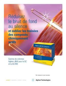 Agilent安捷倫French Version -Gamme de colonnes Agilent J&W pour la GC et la GC_MS 說明書