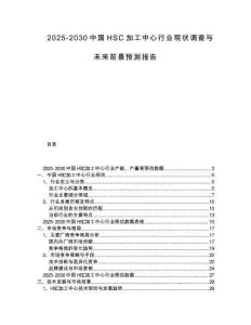 2025-2030中國(guó)HSC加工中心行業(yè)現(xiàn)狀調(diào)查與未來(lái)前景預(yù)測(cè)報(bào)告