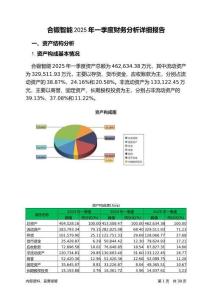 合鍛智能2025年一季度財(cái)務(wù)分析詳細(xì)報(bào)告