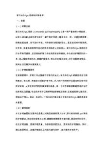 新月體性IgA腎病的護(hù)理查房