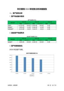 華爾美特2024年財務分析詳細報告