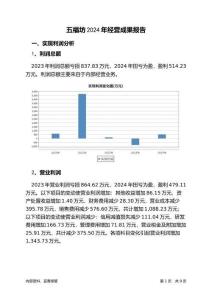 五福坊2024年經營成果報告