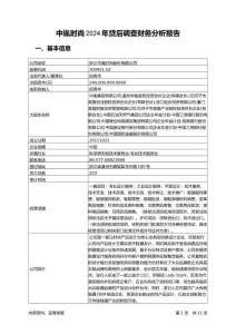 中胤時(shí)尚2024年貸后調(diào)查財(cái)務(wù)分析報(bào)告