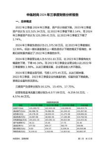 中胤時尚2024年三季度財務(wù)分析報告-銀行版