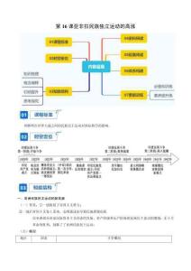 2024高一歷史同步講義（中外歷史綱要下冊）-第16課亞非拉民族獨立運動的高漲（原卷版）