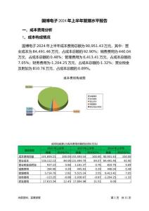 國博電子2024年上半年管理水平報告